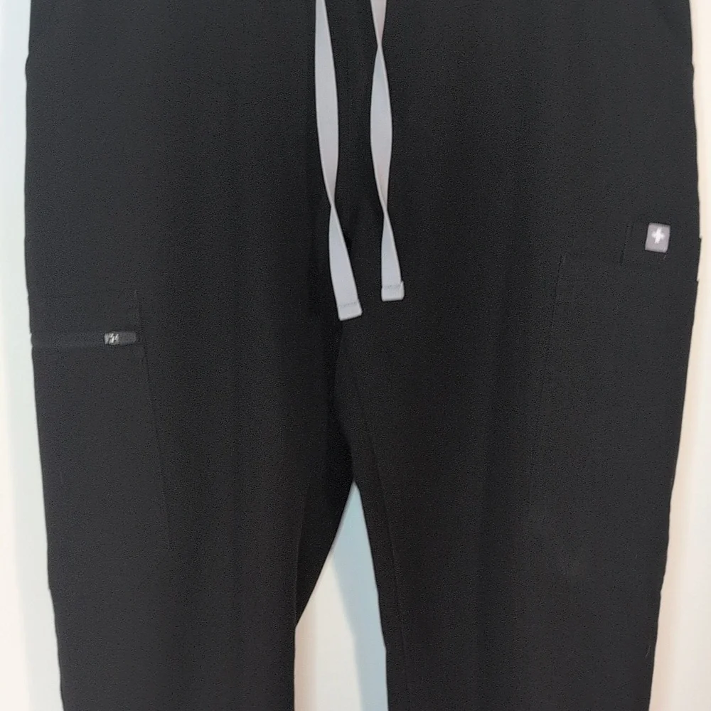 Figs High waisted Yola Skinny Scrub Pants Small Black - Picture 5 of 7